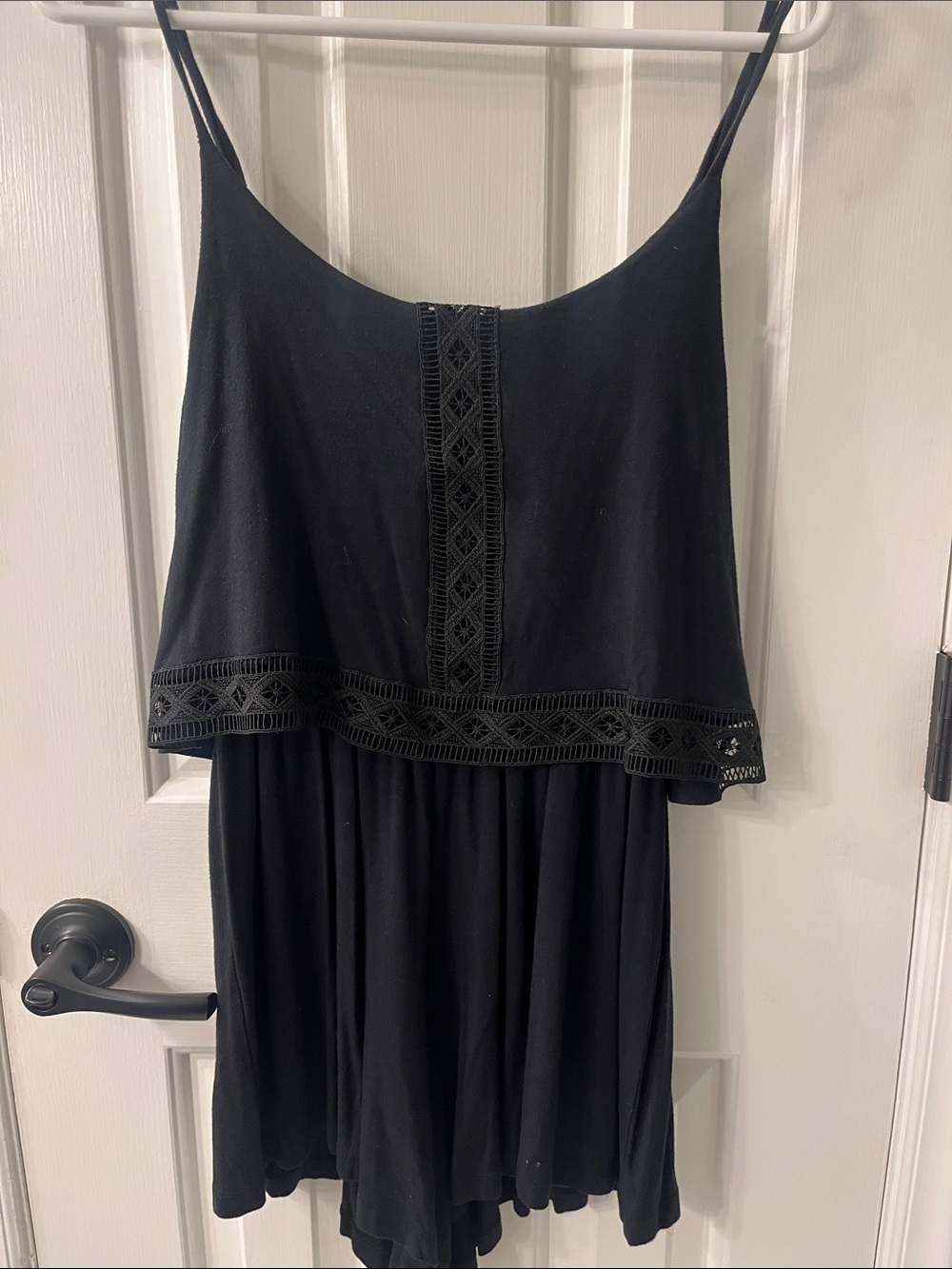 Topshop Black Lace Cami Romper